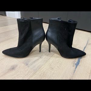 Nine West leather and suede booties